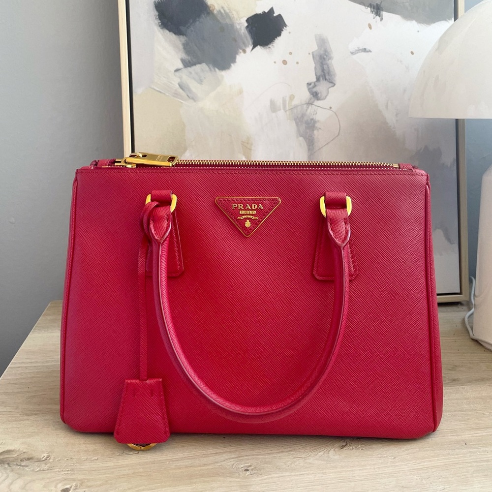 PRADA GALLERIA LUX RED SAFFIANO